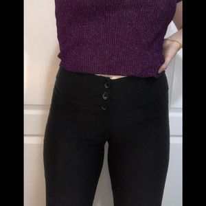 High Waisted Tight Straight Legged Slacks